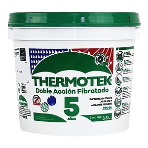 Impermeabilizante Doble Acción Fibratado Thermotek 3.8 Litro